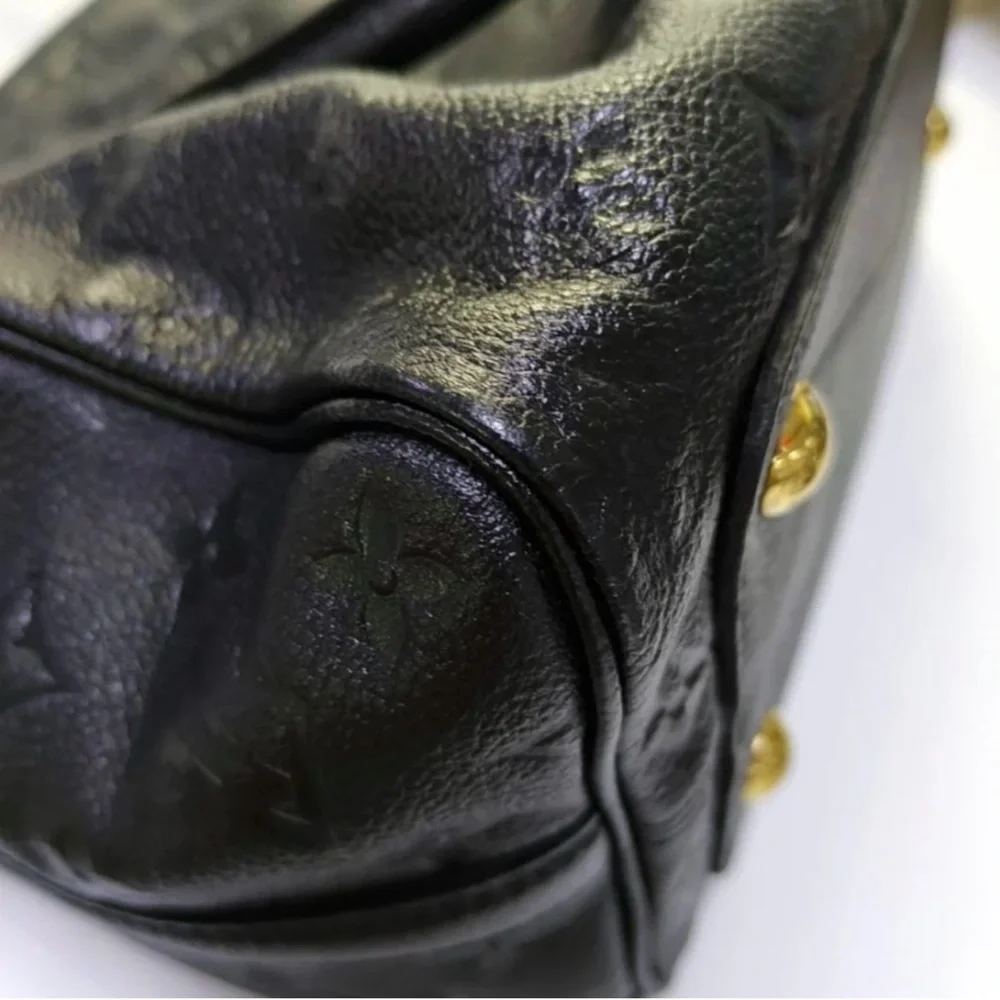 Louis Vuitton Black Embossed Satchel